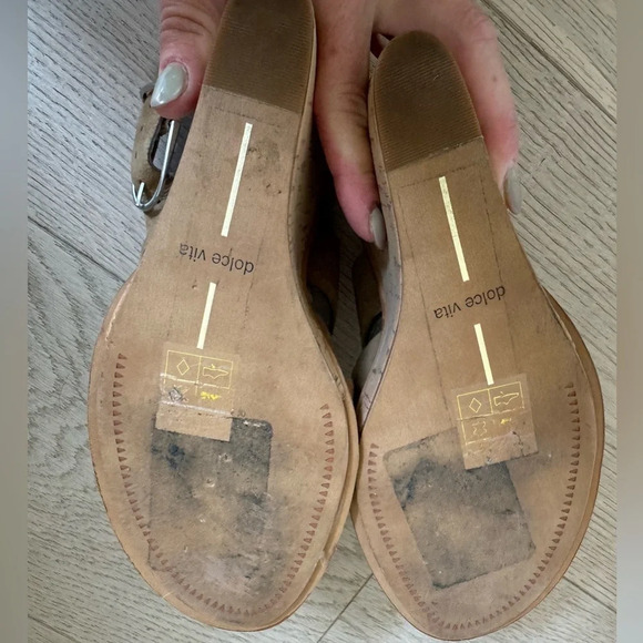 Dolce Vita leather strappy, wedge, sandals size 6.5 - Picture 5 of 6